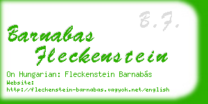 barnabas fleckenstein business card