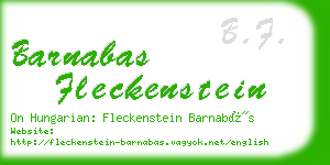 barnabas fleckenstein business card